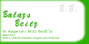 balazs beitz business card